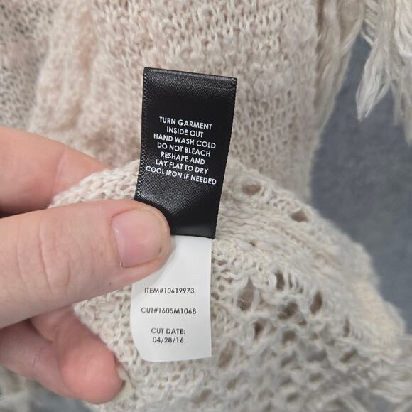 Torrid Ivory Fringe Poncho Cardigan Sweater Size 2X - Picture 6 of 6